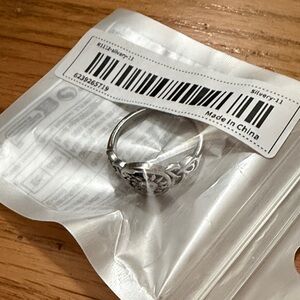 Silver Jeans Silver Textured ring size 11